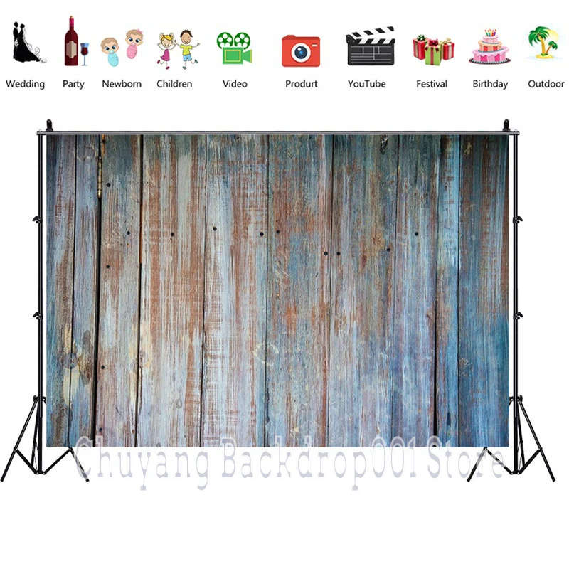 Фоны из винила Vintage Wood Board Texture HD Pattern Photo Studio Props Photography Backdrop Vinyl Background Wedding Birthday Decoration On.