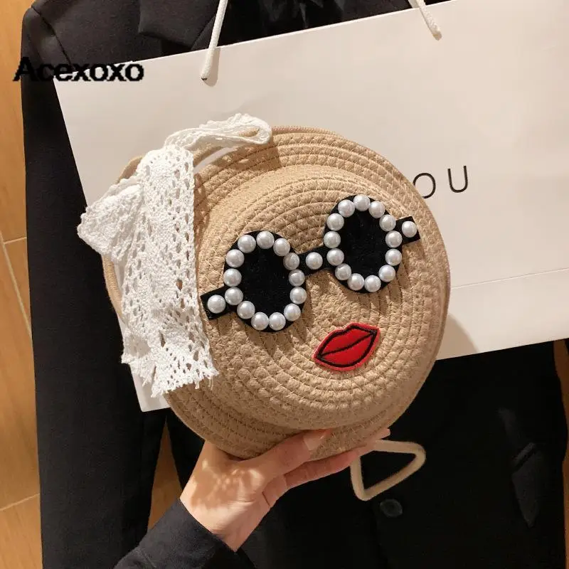 

New personality single shoulder cotton and linen braided straw bag niche crossbody bag