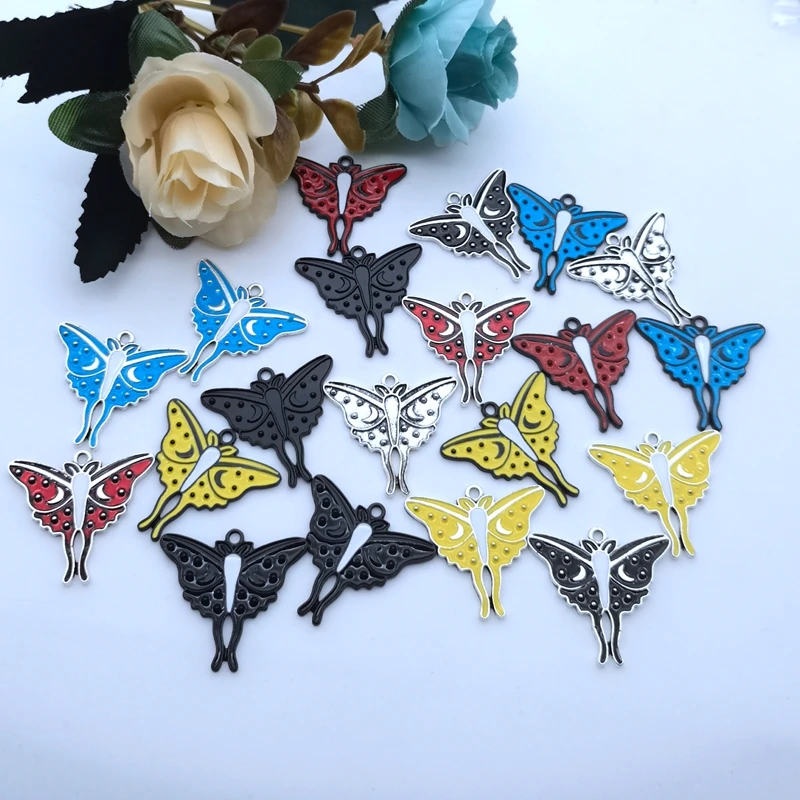 5 шт. 31x30 мм эмалированная подвеска в виде полумесяца на Хэллоуин, очаровательные серьги, подвески, ожерелье, браслет, аксессуары «сделай сам»