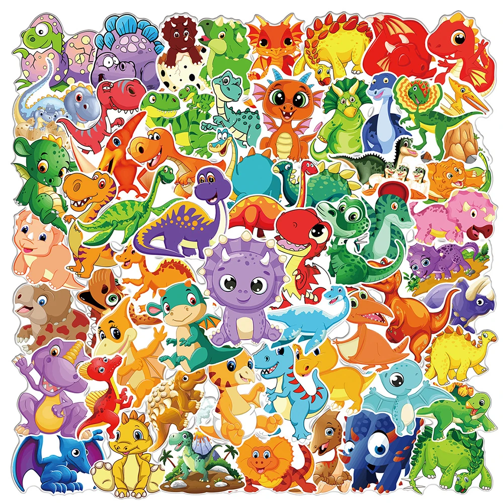 Наклейки с героями мультфильмов динозавров Kpustyle