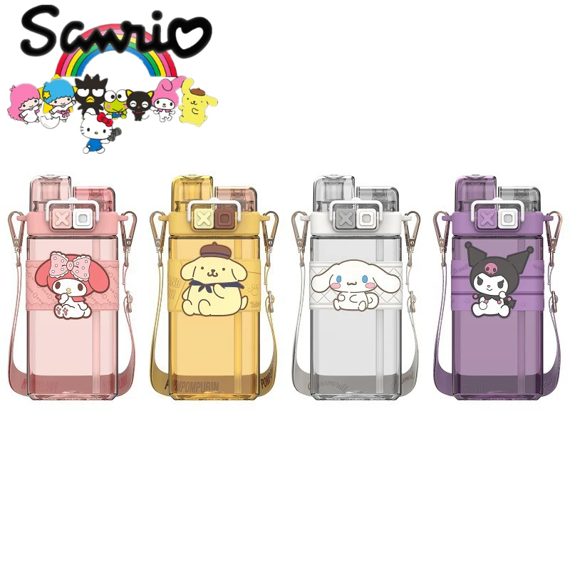

Sanrio Double Drink Cup Hello Kitty Kuromi Mymelody Pochacco Cinnamoroll Student Gift Kawaii Anime Cartoon Happy Alliance 520ml