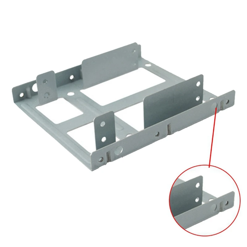 

1 Piece 2.5 Inch To 3.5 Inch Hard Drive Bracket Adapter Mounting Bracket For 2X2.5 Inch SSD/HDD To 3.5 Inch Bay