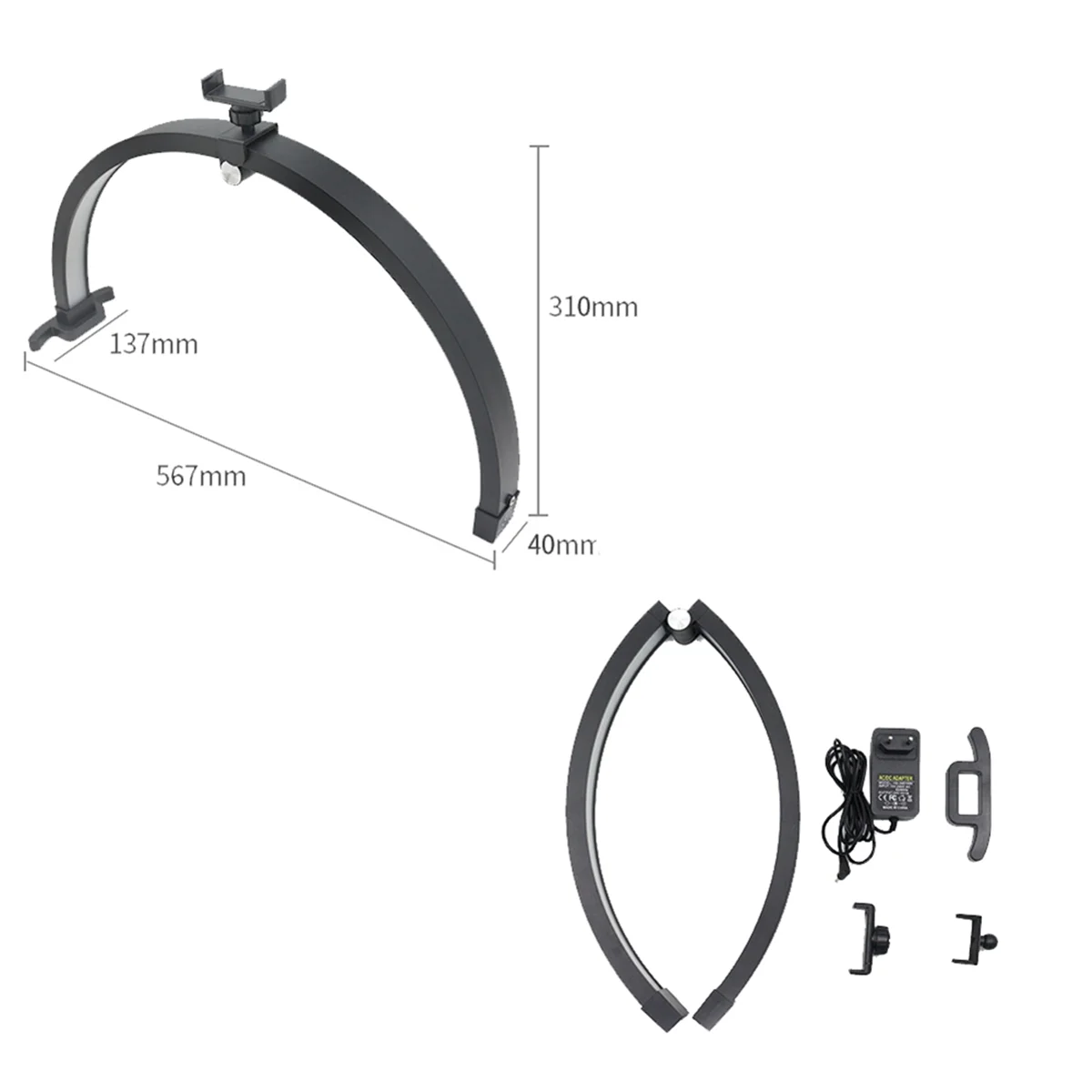 Настольная лампа для ногтей 22 дюйма 20 Вт с сенсорным управлением