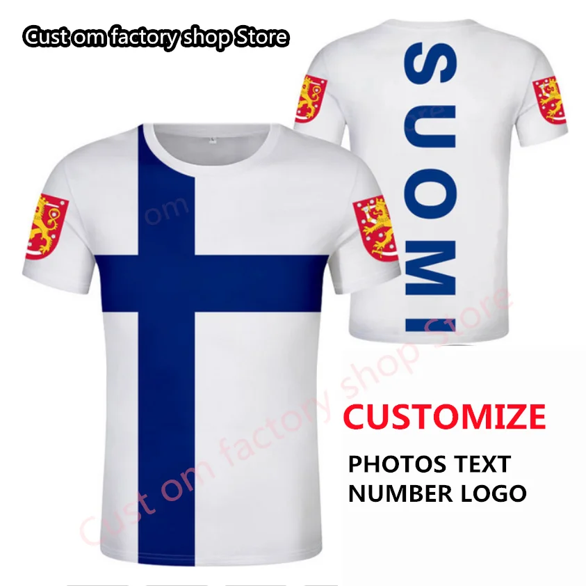 

FINLAND t shirt free custom name number fin t-shirt nation flag fi finnish swedish suomi print college photo diy country clothes