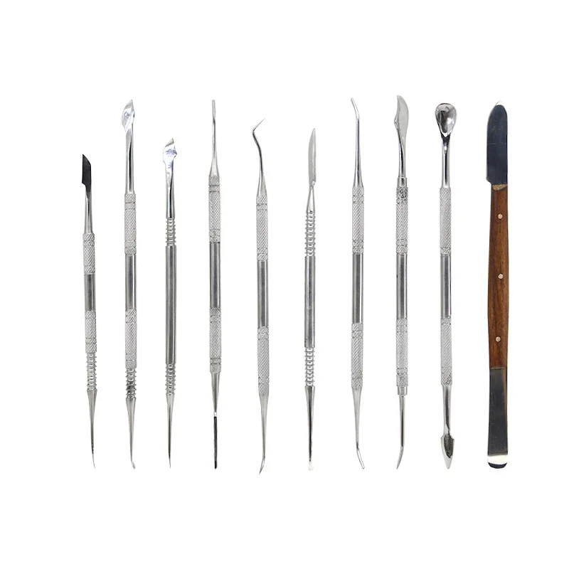 

10pcs/set Dental Spatula Plaster Knife Practical Versatile Teeth Wax Carving Tool Set Teeth Whitening Kit Dentistry Supplies