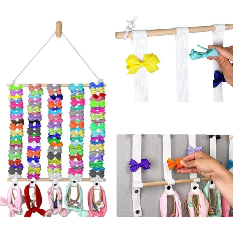 Hair Bow Holder Organizer Hair Clips Headband Storage Hanging Ribbon Hairpin Organizer Baby Clip Accessories Storage