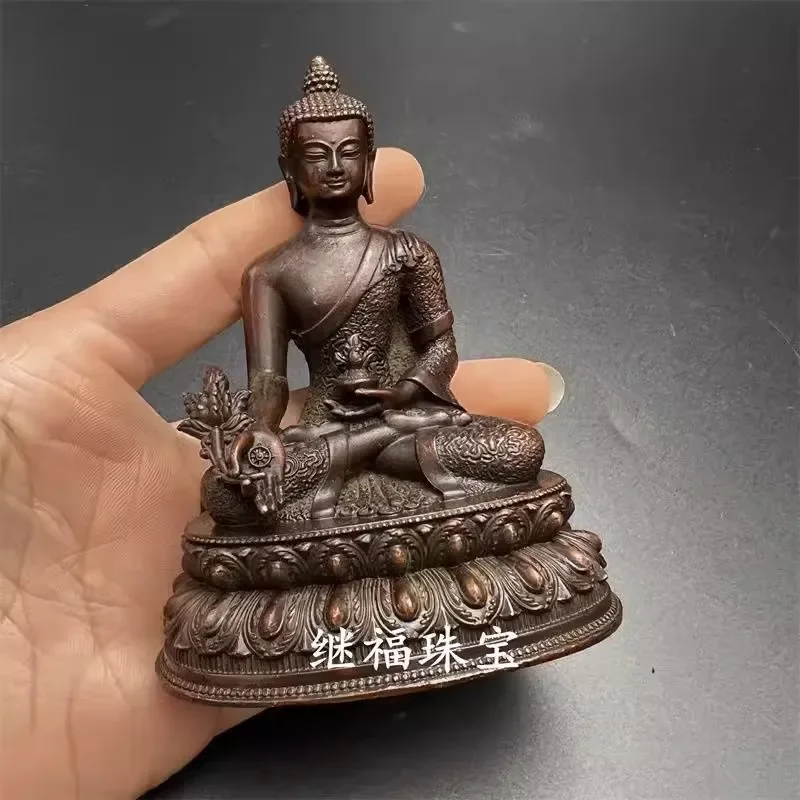 Chinse Буддизм Античная бронза Резная медицина Будда Амитабха Статуя Будды Ремесла