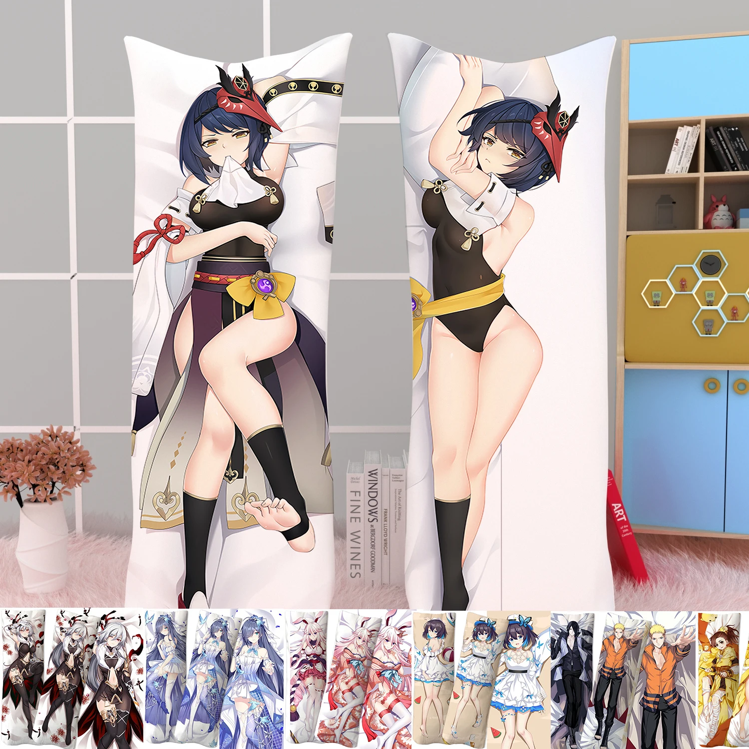 

Genshin Impact Dakimakura Pillowcase Cushion Cover Hugging Body Pillow Case Anime Game Otaku Pillow Cover Home Decoration