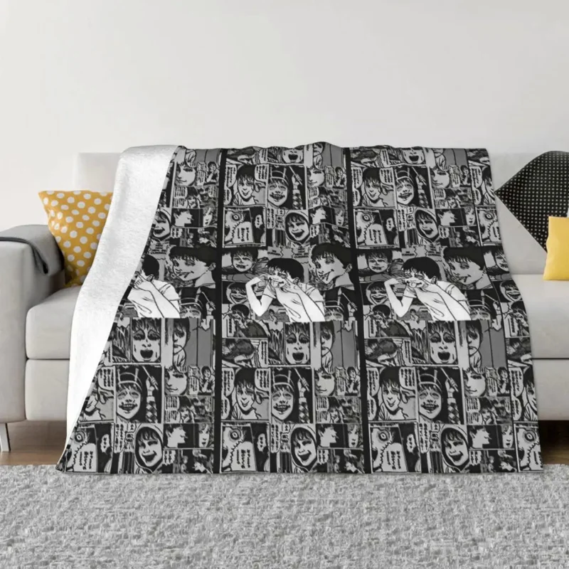 

Комиксные одеяла Junji Ito Horro, флисовое покрывало для спальни