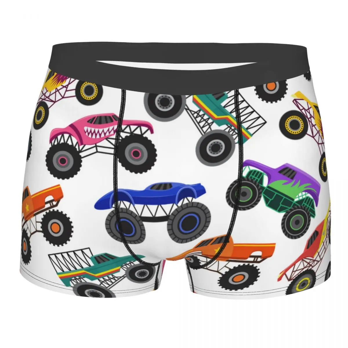 

Boxershorts Men Comforable Panties Set Cartoon Monster Trucks Underwear Man Boxer