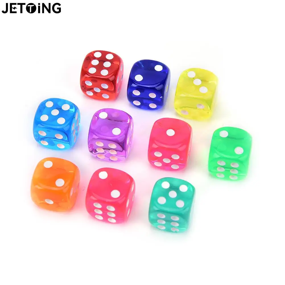 10/100 шт. пластиковые игральные кости 8/16/14 мм