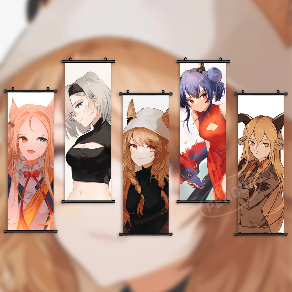 

Wall Art Canvas Arknights Picture Modern Game Painting Whislash Print Hibiscus Poster Eyjafjalla Hanging Reed Scrolls Home Decor