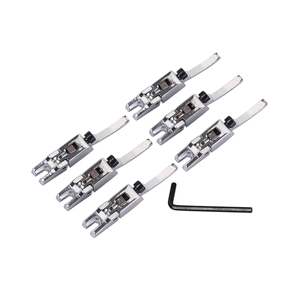 

6 Pieces Guitar Saddle Zinc Alloy Craftsmanship Replaced Fittings Instrument Accessories 6-strings Pins Bridge Saddles