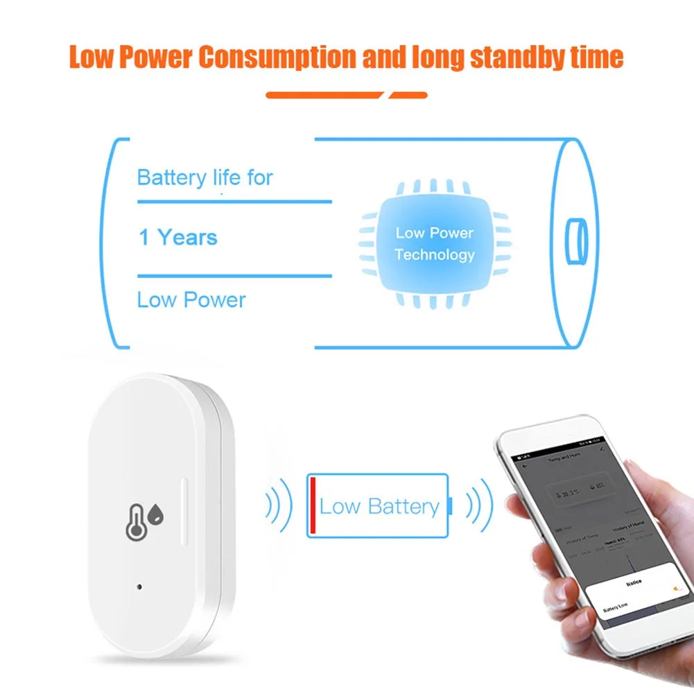 Tuya Mini Zigbee датчик температуры детектор с батареей пульт дистанционного