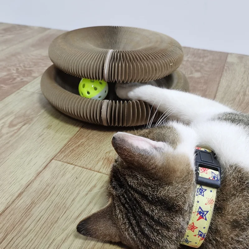 

Tablero de rascar para gato, órgano mágico, juguete para gato con campana, garra de molienda, marco de escalada