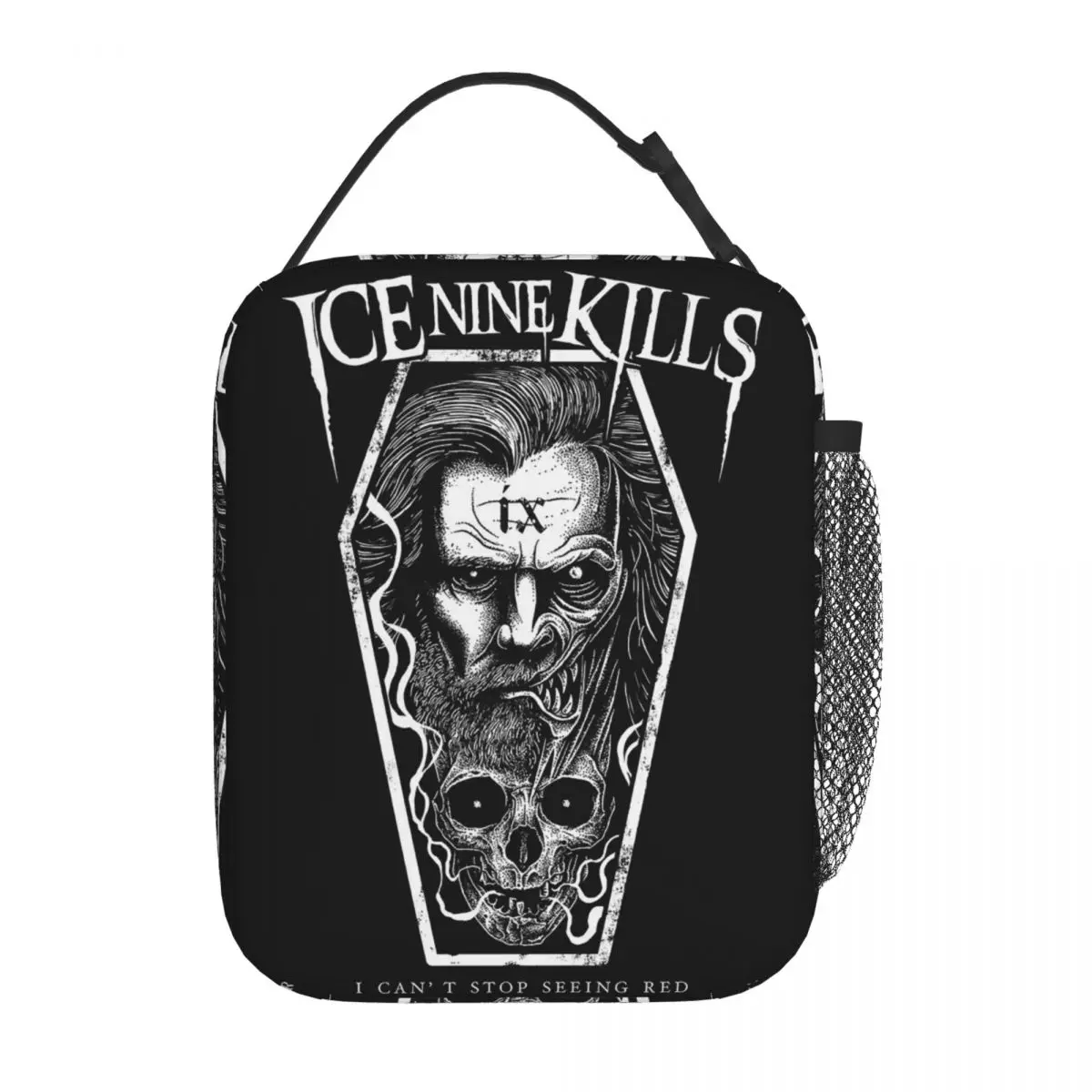 Фото Изолированная сумка для обеда Michele Nolli Ice Nine Kills для детей, школьный холодильник, термосумка для еды, портативная коробка для завтрака, контейнер №4