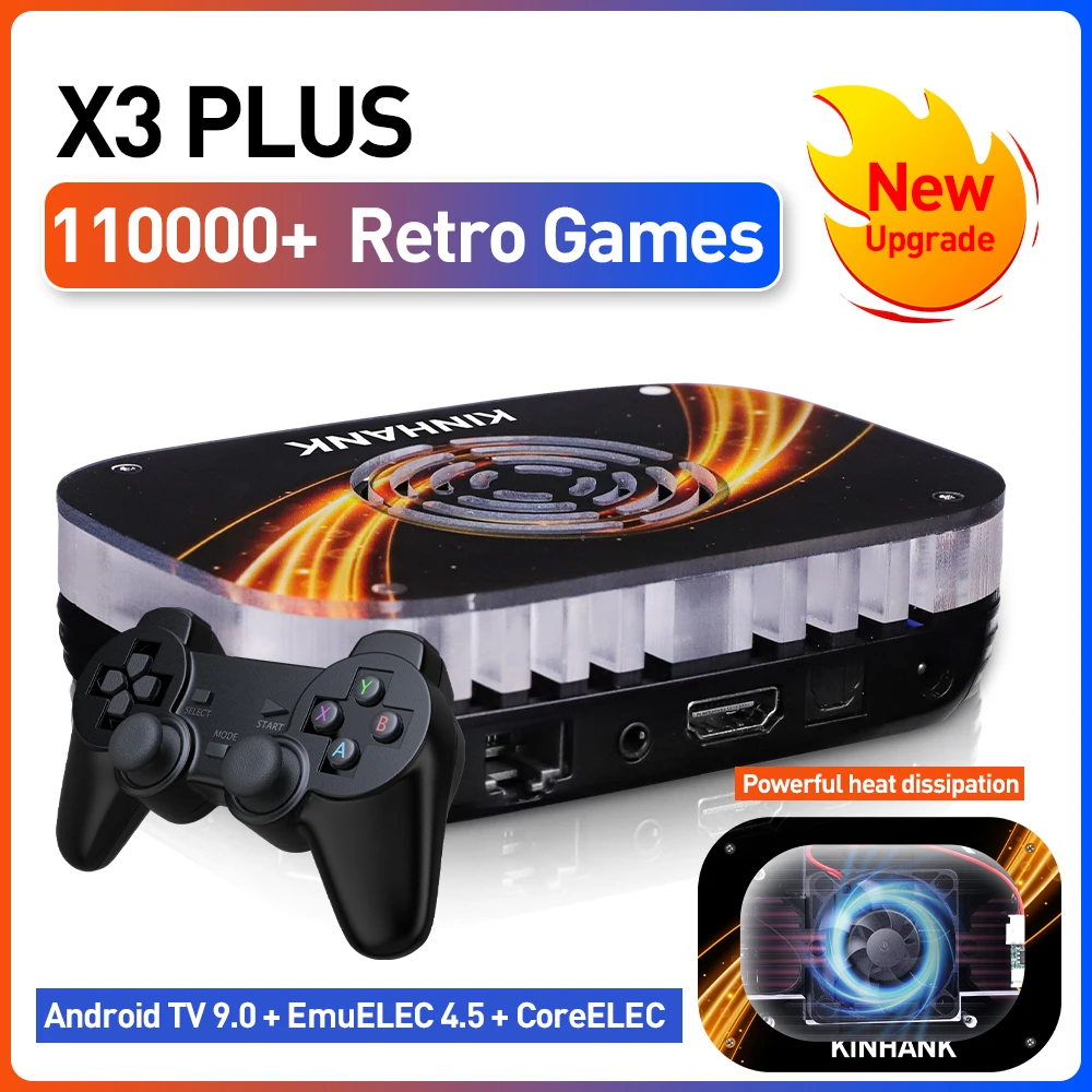 Retro Gaming Console With 114000+ Games Video Game Player Super Console X3 Plus With Two Joystick Arcade Game Box For PSP/PS1/DC