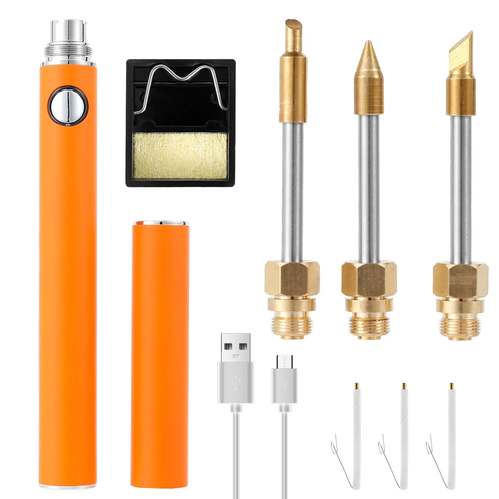 

Набор для паяльника, беспроводной электрический паяльник с быстрым нагревом, перезаряжаемый ручной сварочный инструмент с батареей 1100 мАч