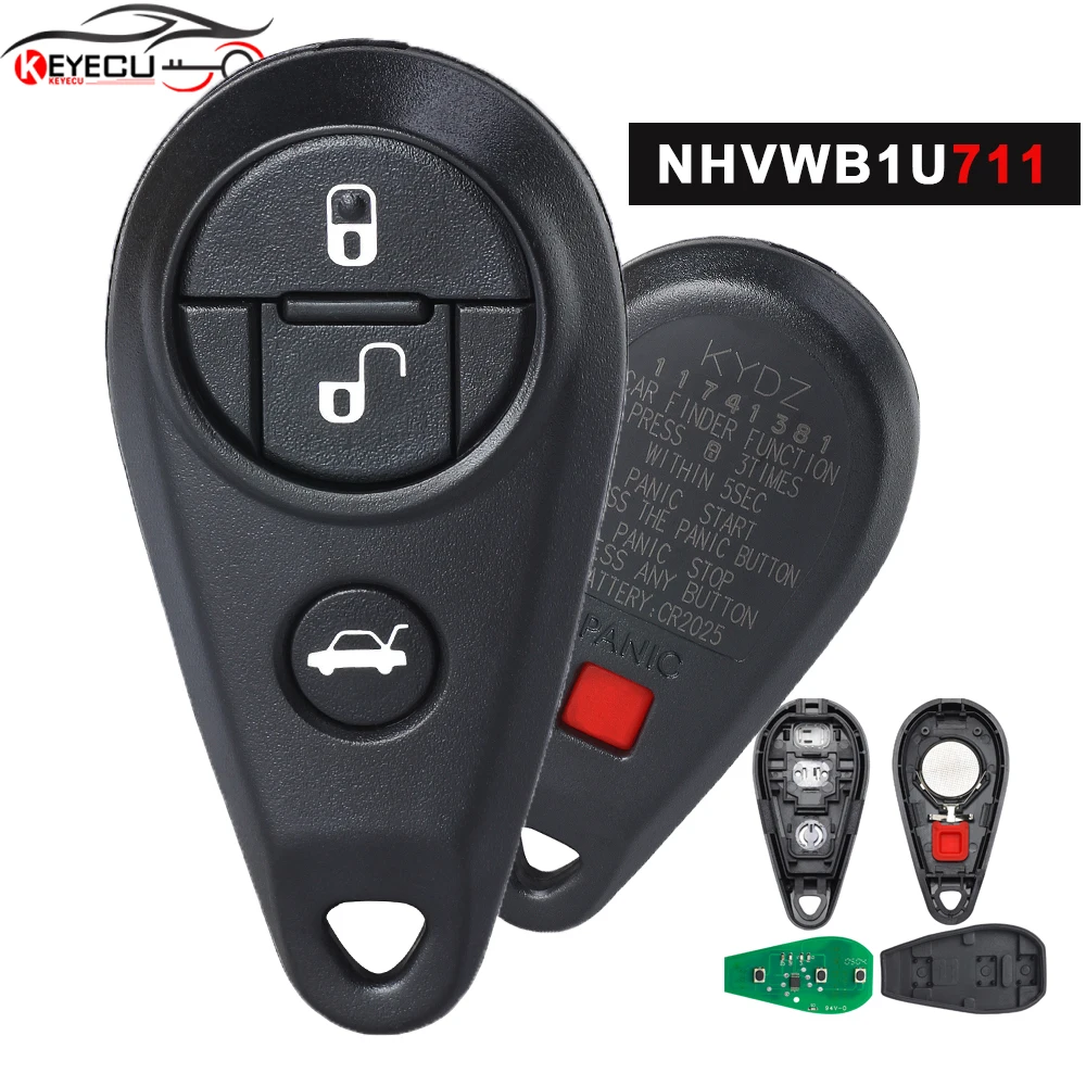 

KEYECU NHVWB1U711 ASK 433.92MHZ Car Keyless Key Fob for 2005 2006 2007 2008 2009 2010 Subaru Outback Remote