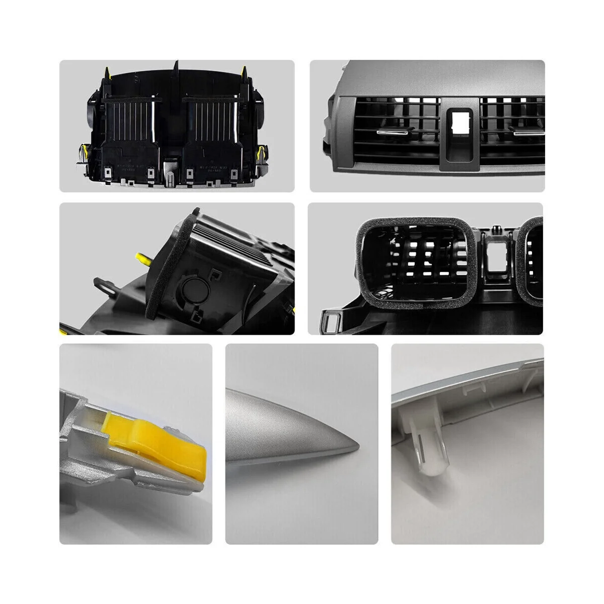 

Car Center Dash A/C Outlet Air Vent Panel with Strip Trim