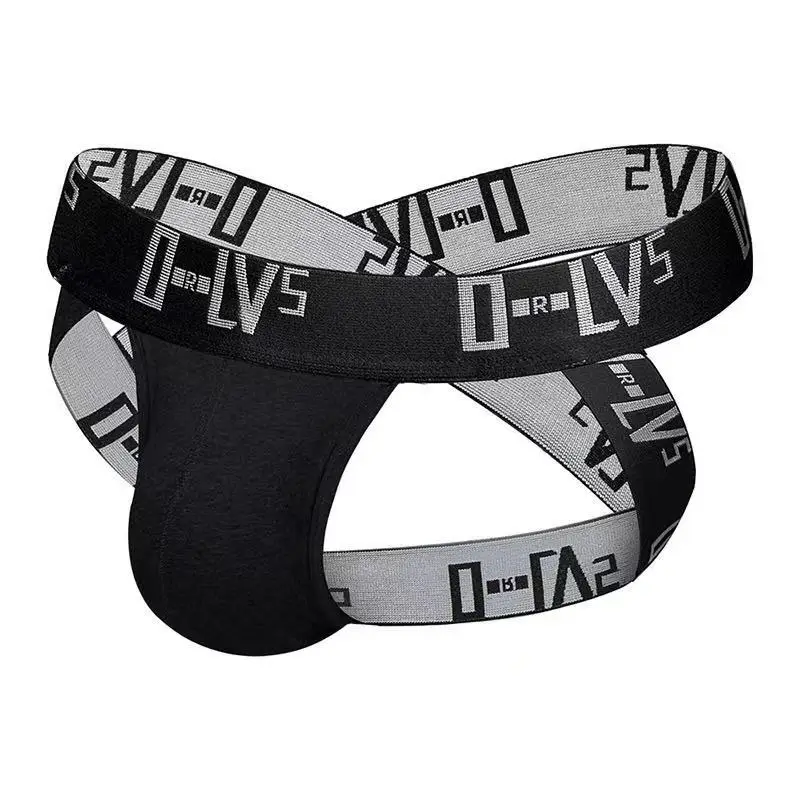 

3 Pcs New Men's 4 Band Sexy THong Personality And G Strings Soft Gays Access Tight Low Waist Sexy Underwear Cotton Gay Jockstrap