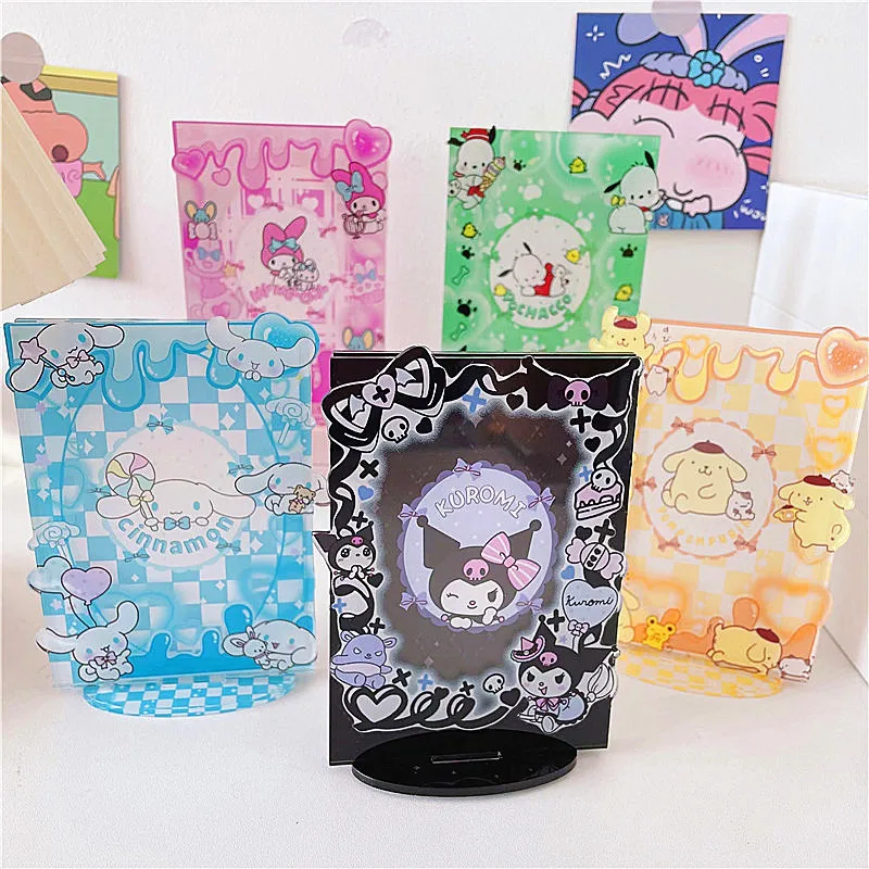 Фото Мультяшная фоторамка Sanrio Kuromi My Melody Cinnamoroll Pochacco, акриловая фоторамка Pom Pom Purin, украшение для рабочего стола №1