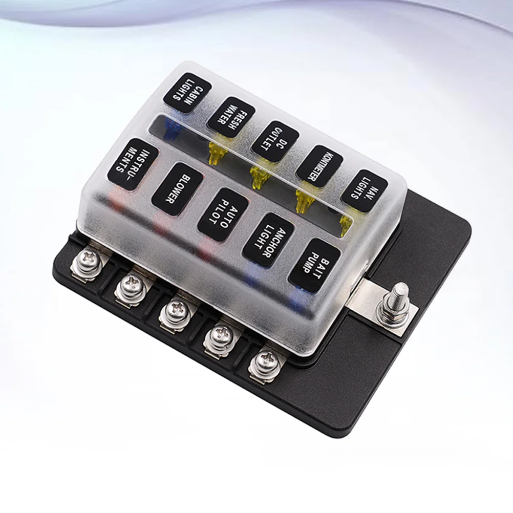 Универсальный 10-контактный блок предохранителей держателя автомобильная цепь