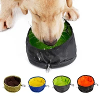 portable pet dog water food feeder waterproof collapsible pet water bowl foldable outdoor camping feeding watering dish for dog