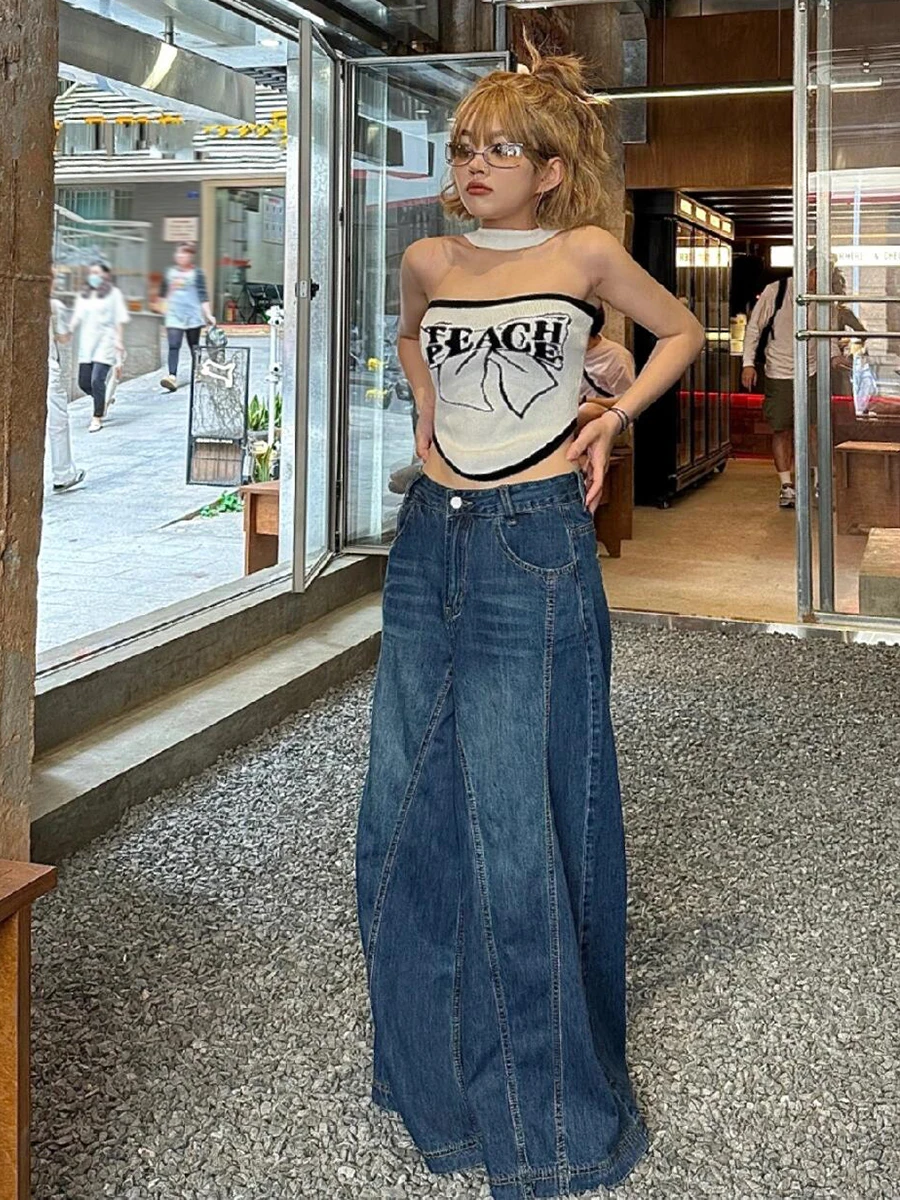 REDDACHiC винтажные потертые джинсы с усами женские мешковатые низкой посадкой