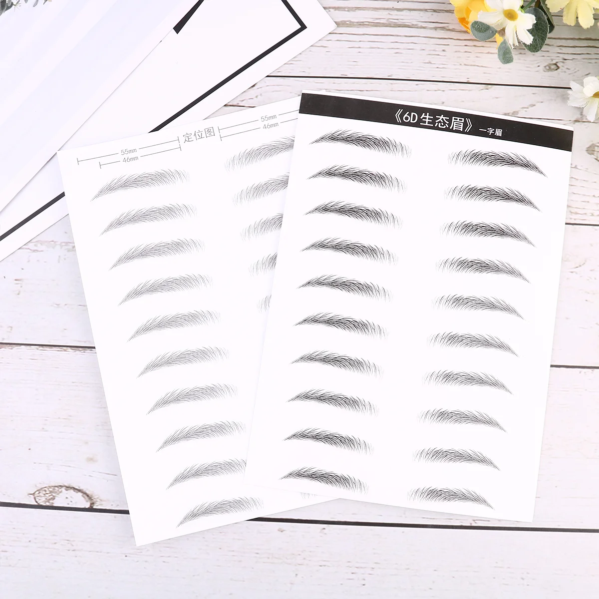 

Наклейка для бровей s, наклейка для макияжа бровей, имитация переводки 6D, переводки для глаз, искусственная накладка, временные искусственны...