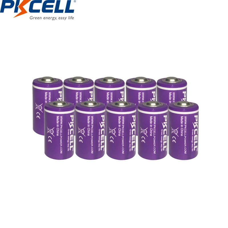 

10 шт./лот PKCELL ER14250 1/2 AA батарея 3,6 В 14250 1200 мАч LiSOCl2 литиевые батареи для станков с ЧПУ сенсорный экран измеритель