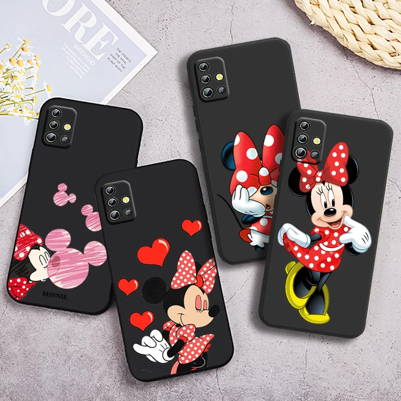 

Cute Disney Minnie Phone Case For Samsung Galaxy A90 A80 A70 S A60 A50S A30 S A40 S A2 A20E A20 S A10S A10 E Black Funda Cover