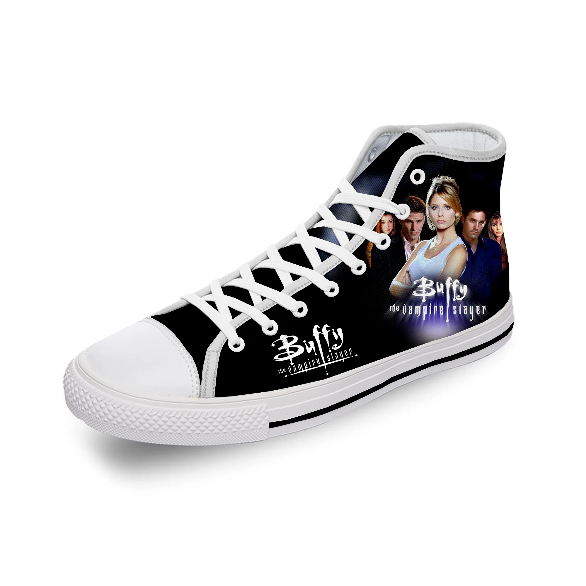 

Buffy The Vampire Slayer TV Show White Cloth Fashion 3D Print High Top Canvas Shoes Men Women Lightweight Breathable Sneakers