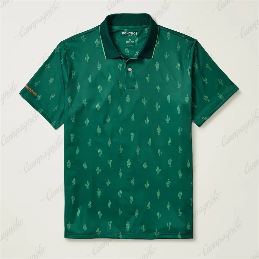 Bonobos Golf Shirts Men T-shirt Summer Sports Short Sleeve Tops Quick Dry Jersey Breathable Polos Shirts Casual Sports Clothing