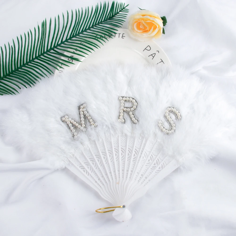 Свадебный аксессуар для девичника Mrs Bride 1 шт. с белыми жемчужинами