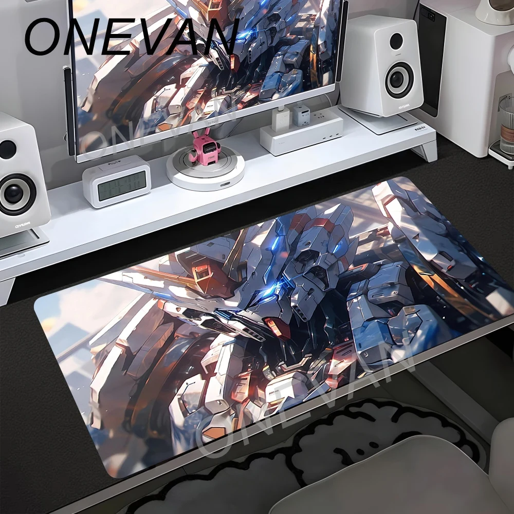 Фото Коврик для мыши Gundam, компьютерный коврик Varmilo, коврик для клавиатуры и мыши, аниме-аксессуары для геймеров, XXL коврик для стола, игровой коврик, нескользящий коврик для мыши №2