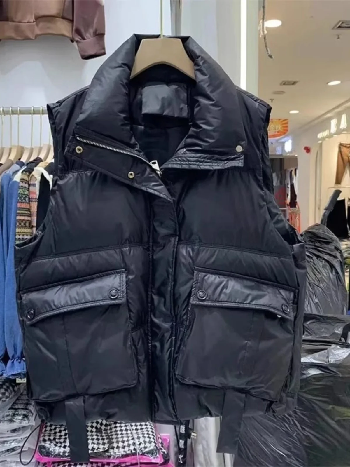 Down Jacket Cotton-padded Clothes Vest Outerwear Women 2024 Autumn and Winter New All-Match Outer Wear Korean Sle Shor...