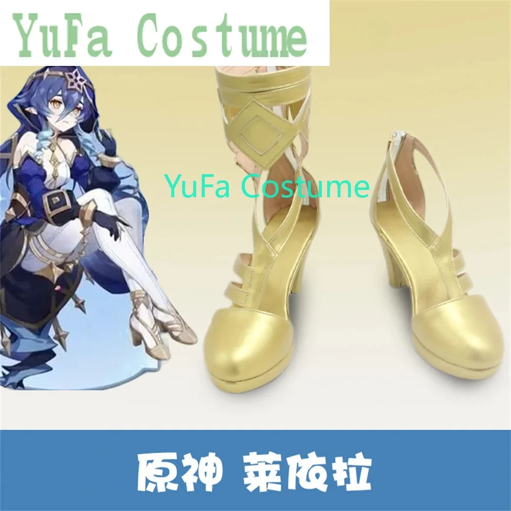 Genshin Impact Sumeru Layla Обувь для косплея Сапоги Аниме Хэллоуин Рождество YuFa Костюм