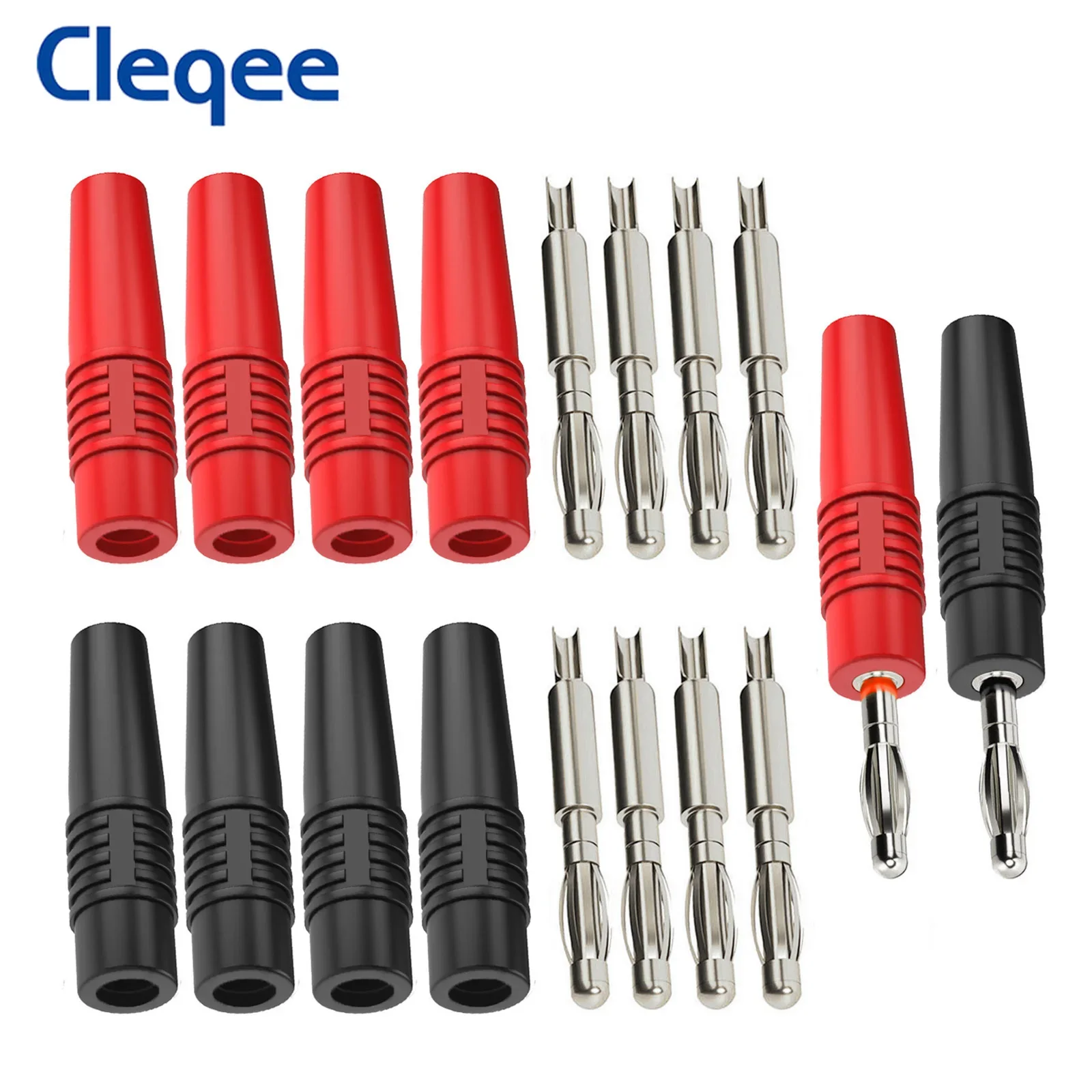 

CLEQEE P10012-Silver разъем банана 10 шт. 24А медный