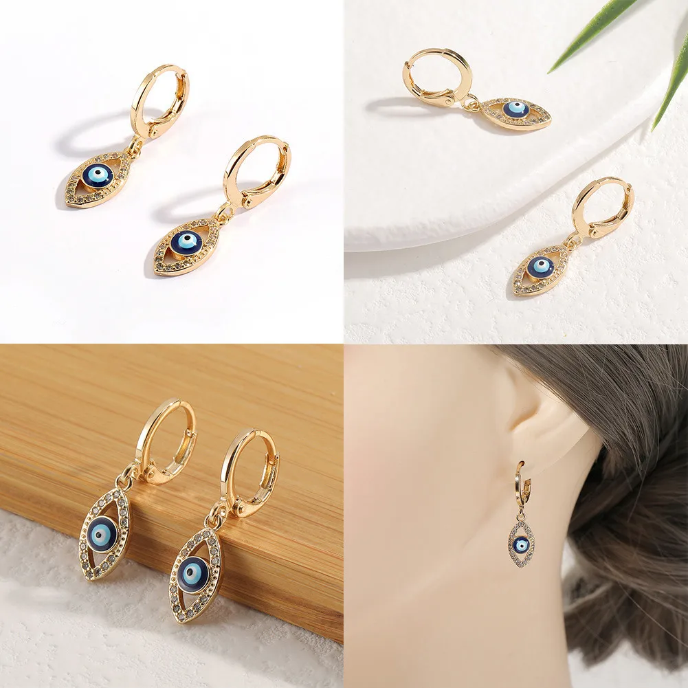 Серьги-кольца женские медные в стиле хип-хоп