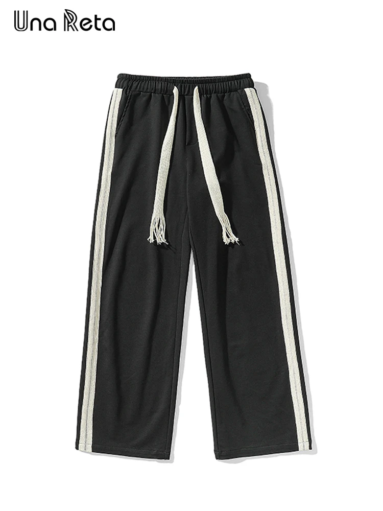 

Una Reta Summer Man Pants New Joggers Hip Hop side webbing Couple Trousers Casual Harajuku Plus Size Loose Pants Men Streetwear