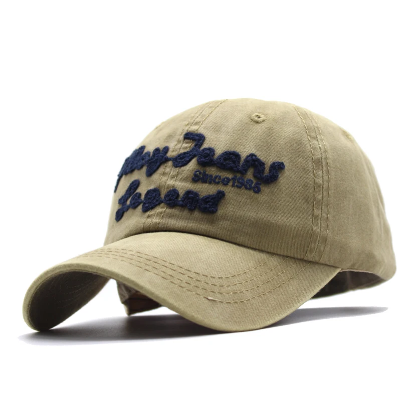 S Men's Washed Old Baseball Caps Women's Embroidered Retro P