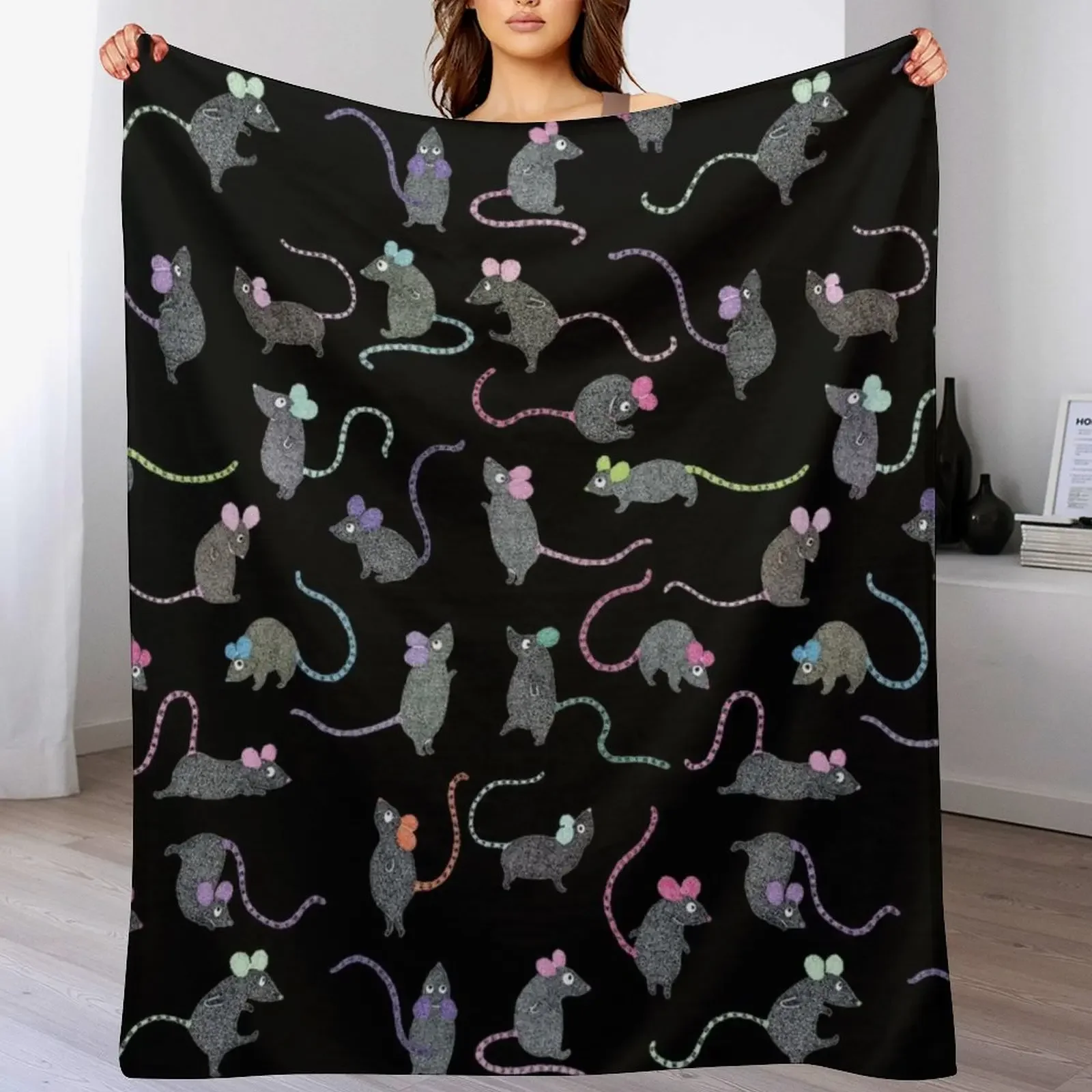 Одеяло с крысами одеяла украшения для диванов детские