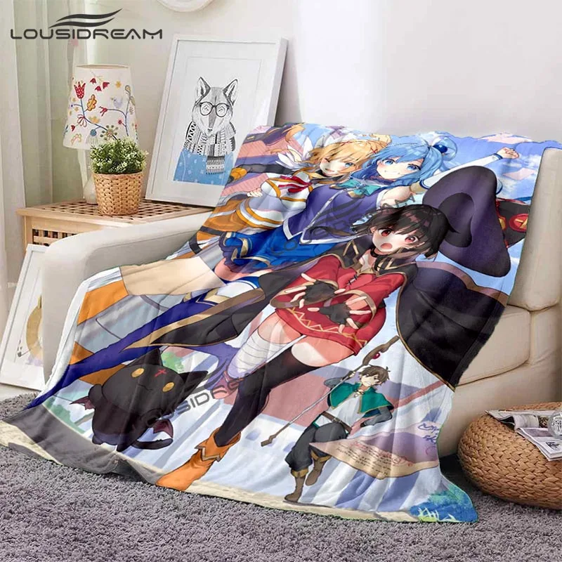 

Megumin\Konosuba Anime Blankets, Sheets, Cartoon Blankets HD Printing Sofa Covers Bedding Decorations Children's Gifts
