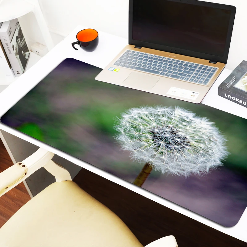

Large Mouse Pad Gamer Dandelion Desk Mat Pc Cabinet Games Gaming Accessories Mousepad Anime Computer Desks Keyboard Mats Office