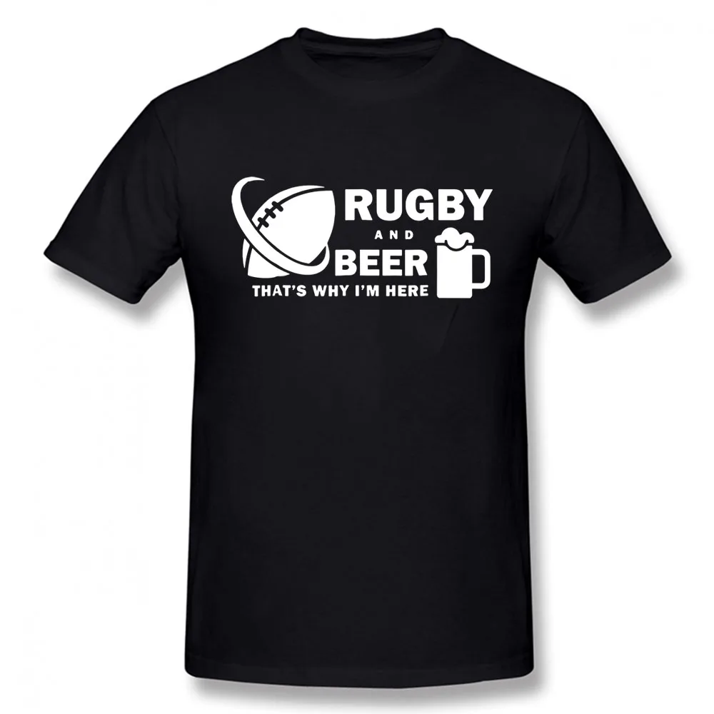 

Rugby Love Beer Funny Graphic Fashion New Cotton Short Sleeve T Shirts O-Neck Harajuku T-shirt