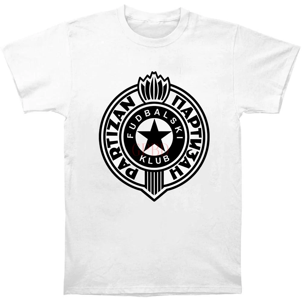 

FK Partizan Belgrade Serbia t shirt black short Dusan Vlahovic Alan Stevanovic Nemanja Mihajlovic fan Camiseta T-Shirt club FC