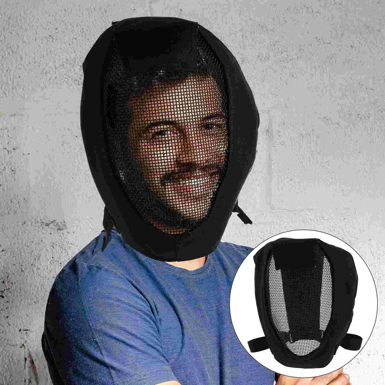 

Black Masks Breathable The Protective Head Cover Field Steel Tactics Game Full Face-shield
