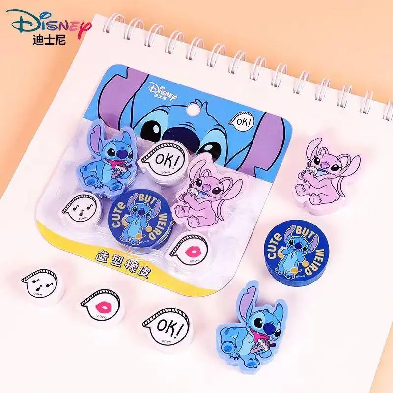 

Disney Lilo & Stitch Eraser Cartoon Anime Stitch Figure Student School Stationery Supplies For Child Kawaii 3d Erasers Toys Gift