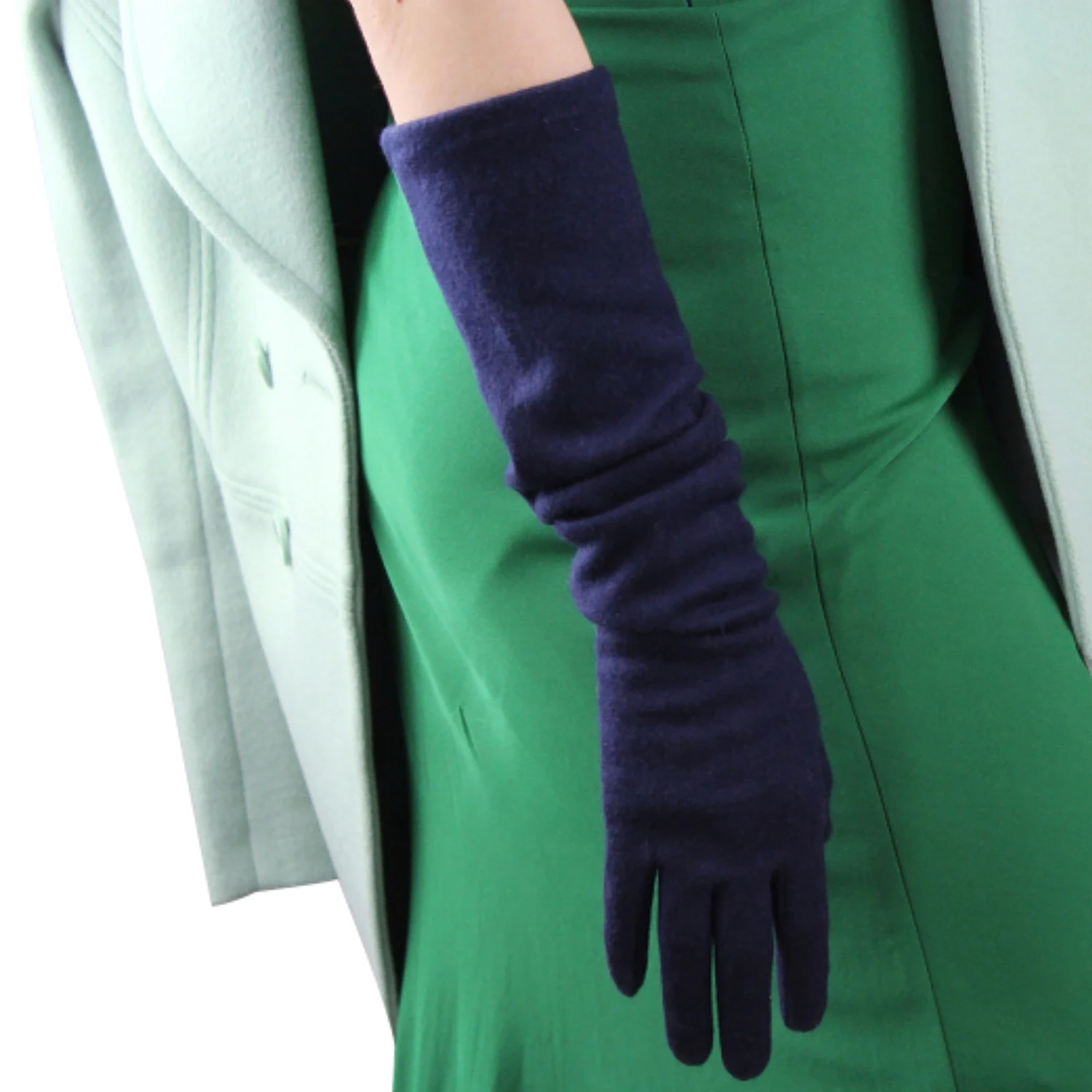 Женские зимние перчатки DooWay из шерсти и кашемира с длинными рукавами теплыми